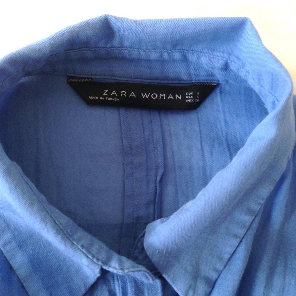 Zara • button down super light 100% cotton blouse - Picture 2 of 4